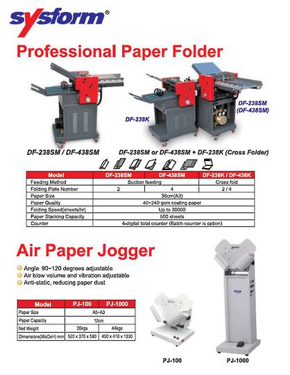 Professional Paper Folding & Jogger